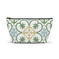 Portugal Tile Accessory Pouch w T-bottom in Green
